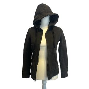 Women’s The North Face Black Jacket with Hood‎ and Full-Length Zipper *O0248
